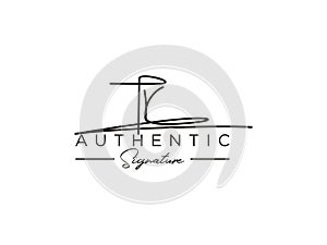 Letter TR Signature Logo Template Vector