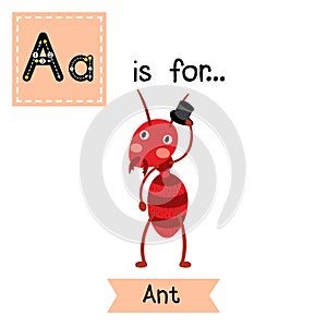 A letter tracing. Fire ant.