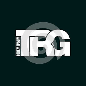 Letter TRG simple monogram logo icon design.