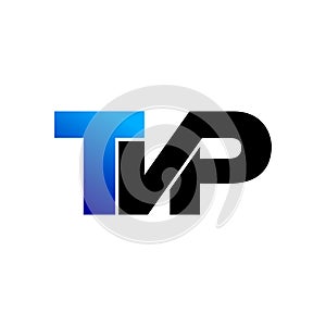 Letter TVP simple monogram logo icon design.