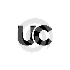 Letter U and C, UC logo design template. Minimal monogram initial based logotype
