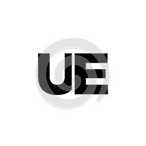 Letter U and E, UE logo design template. Minimal monogram initial based logotype