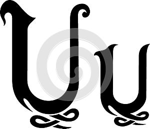 Letter U Monogram