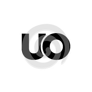 Letter U and O, UO logo design template. Minimal monogram initial based logotype