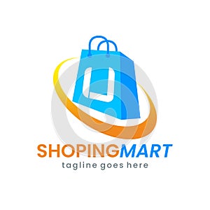 Letter U Shop Bag Logo Design