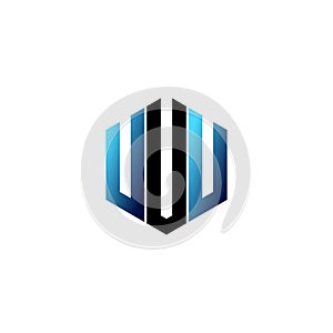 Letter UUU simple logo icon design vector