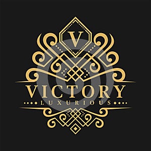 Letter V Logo - Classic Luxurious Style Logo Template
