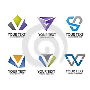 Letter V logo concept vector