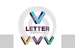 Letter V Logo paradox optical illusion