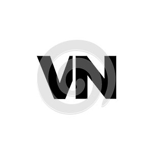 Letter V and N, VN logo design template. Minimal monogram initial based logotype