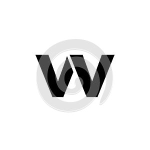 Letter V and V, VV logo design template. Minimal monogram initial based logotype