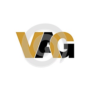Letter VAG simple monogram logo icon design.