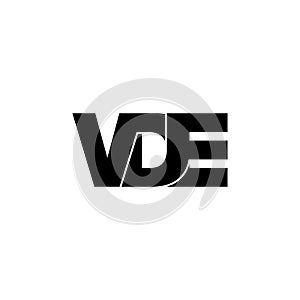 Letter VDE simple monogram logo icon design. photo