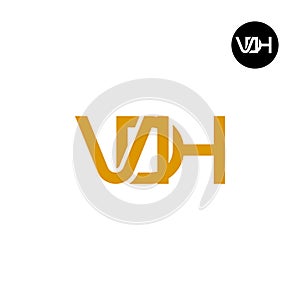 Letter VDH Monogram Logo Design