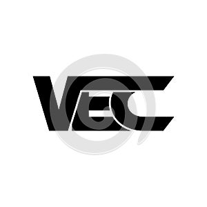 Letter VEC simple monogram logo icon design.