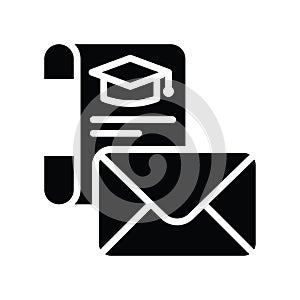 Letter vector solid icon style illustration. EPS 10 file