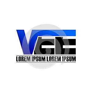 Letter VEE simple monogram logo icon design. photo