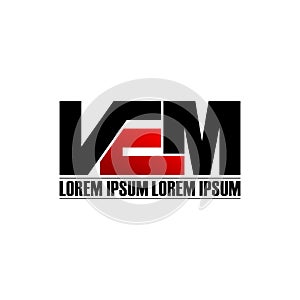 Letter VEM simple monogram logo icon design. photo