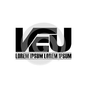 Letter VEU simple monogram logo icon design. photo