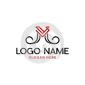 Letter VM Abstract Business Modern Monogram Logo