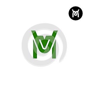 Letter VM MV Monogram Logo Design