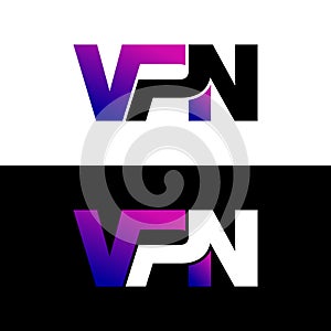 Letter VPN monogram logo icon design vector.
