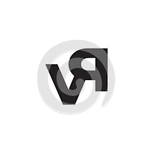 letter vq linked font logo vector