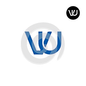 Letter VU Monogram Logo Design