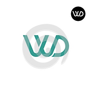 Letter VVD or WD Monogram Logo Design