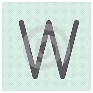 Letter W alphabet vector illustration. Vector illustration decorative design