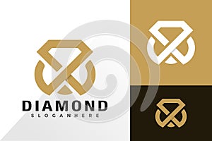 Letter W diamond logo and icon design vector concept for template