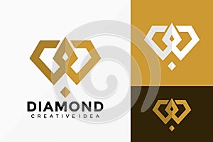 Letter W Diamond Logo Vector Design. Abstract emblem, designs concept, logos, logotype element for template