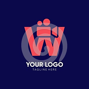 Letter W Initial Camera Video Logo Design Vector Icon Graphic Emblem Illustration