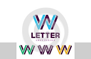 Letter W Logo paradox optical illusion