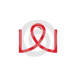 Letter w pin location design logo vector