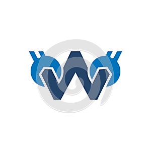 Letter W Wrench Logo Design. Handyman Repair Service. Technology Construction Industry Vector Icon