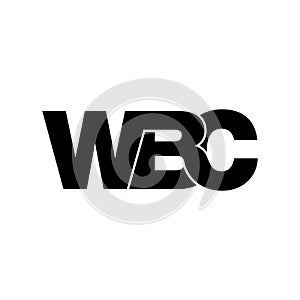Letter WBC simple monogram logo icon design.