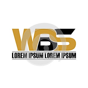 Letter WBS simple monogram logo icon design. photo