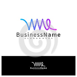 Letter WME logo design vector template, Initial WME logo concepts illustration