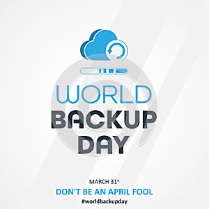 Letter World Backup Day element template design