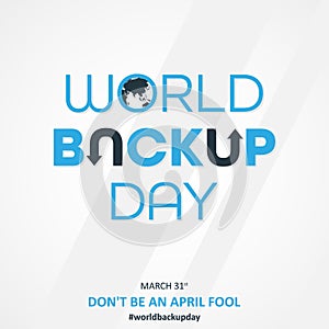 Letter World Backup Day element template design