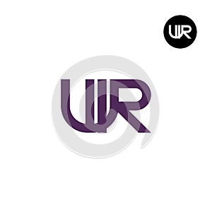 Letter WR Monogram Logo Design photo