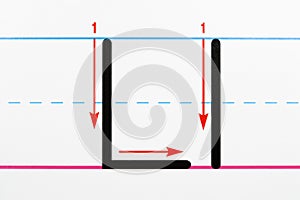 Letter writing practice.