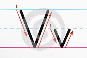 Letter writing practice.