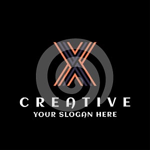Letter X logo design Template. Initial X letter logo. x letter logo icon