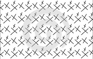 Letter X pattern different sizes