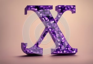 letter x purple paper forming stickers element stationery tape colourful rudiments adhesive alphabet water background beautiful photo