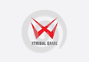 Letter X tribal Games Logo Design photo