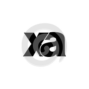 Letter XA simple logo design vector