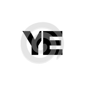 Letter Y and E, YE logo design template. Minimal monogram initial based logotype